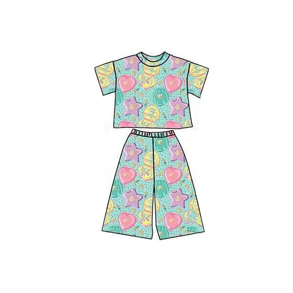 pre order crop top straight pants set