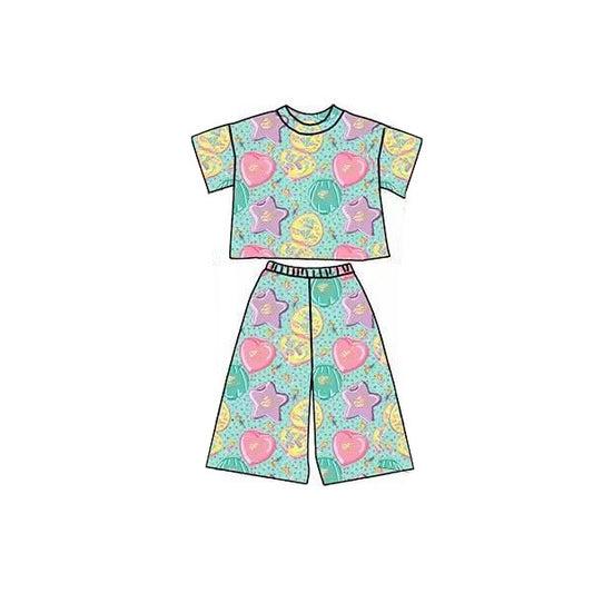 pre order crop top straight pants set