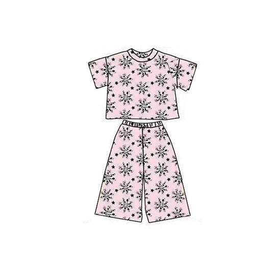 pre order crop top straight pants set