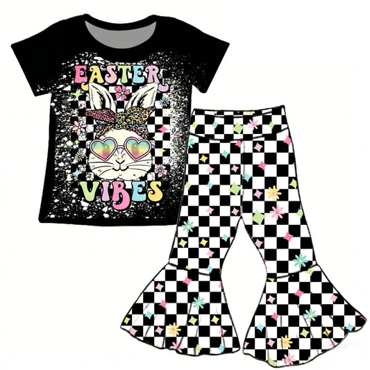 pre order easter vibes bell bottom set girl outfit