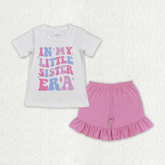 in my little sister era shorts set girls clothes