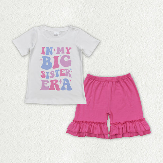 in my big sister era shorts set girls clothes