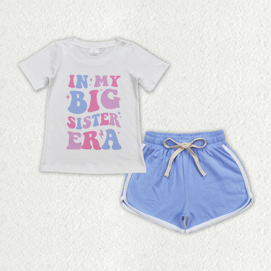 in my big sister era shorts set girls clothes