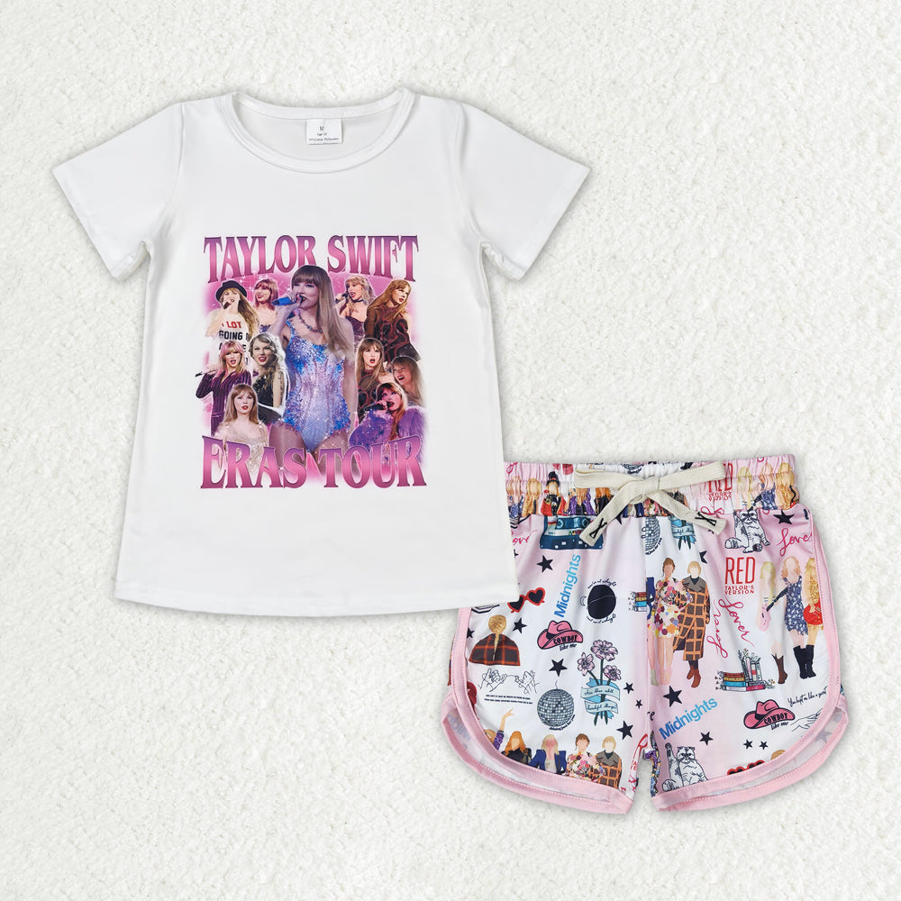 taylor swift shorts set kids girls clothes