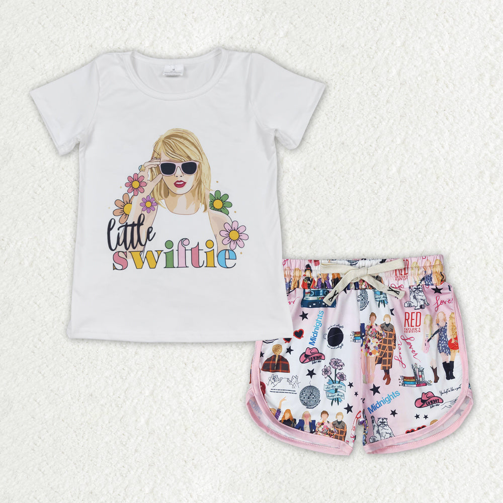 little swiftie shorts set kids girls clothes