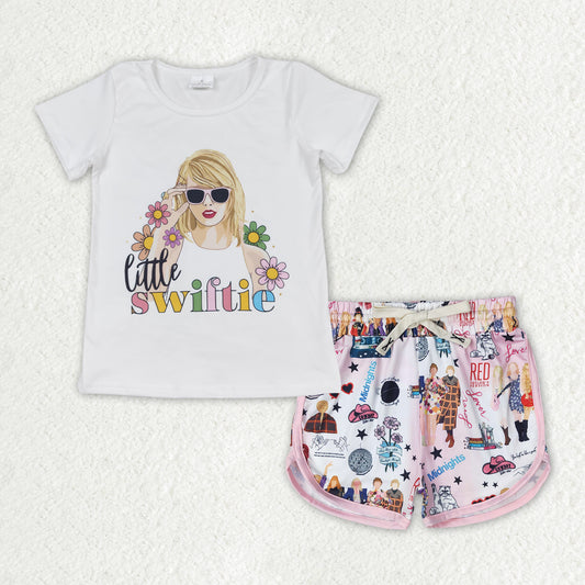 little swiftie shorts set kids girls clothes