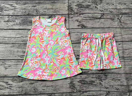 pre order girls sleeveless lilly shorts set