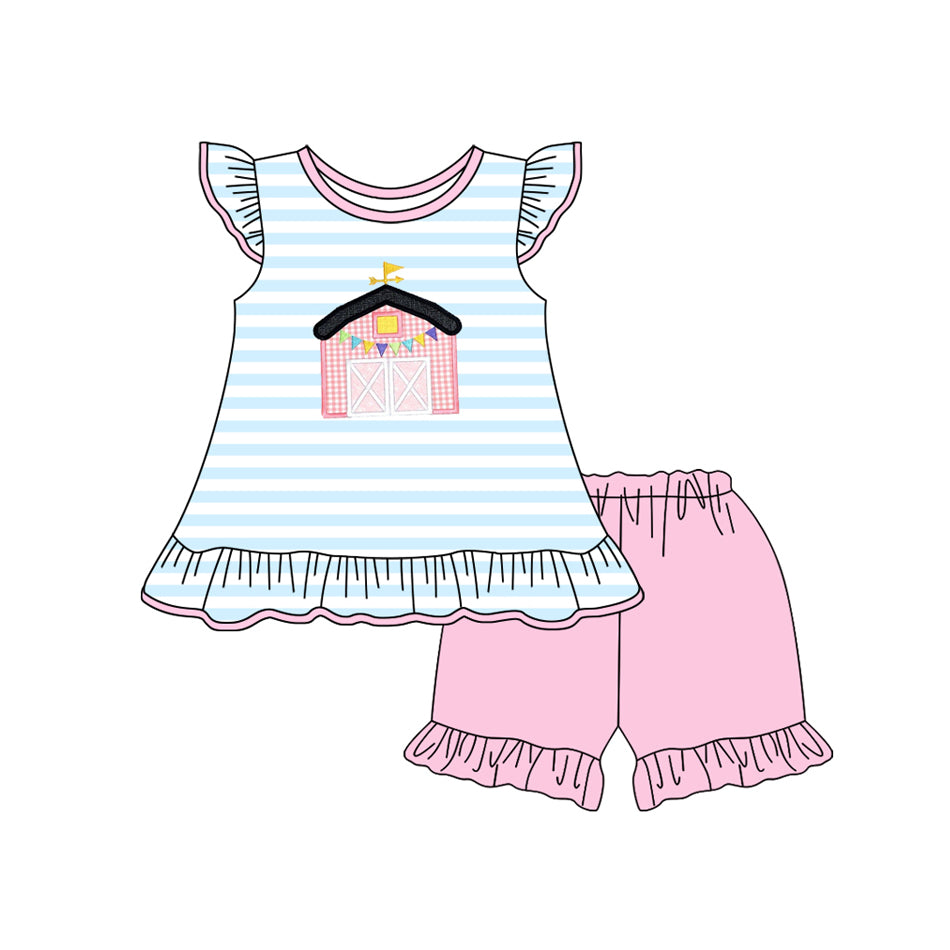 pre order farm house girls shorts set