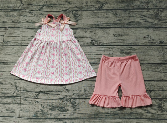 pre order pink ribbons shorts set girls clothes