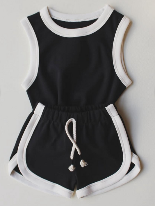 pre order solid shorts set