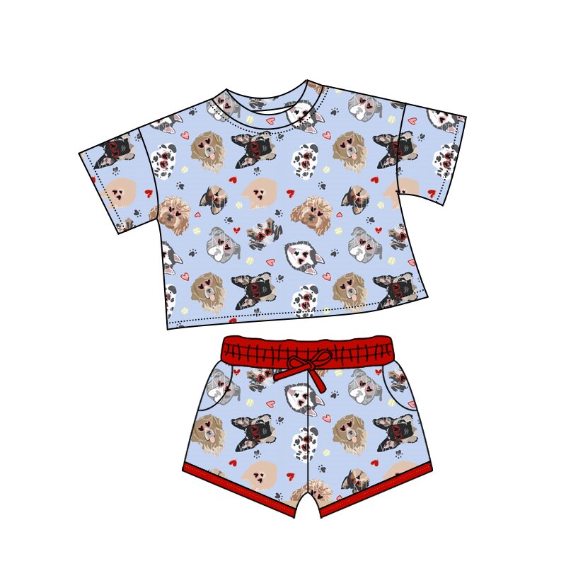 pre order valentine's day girl shorts set