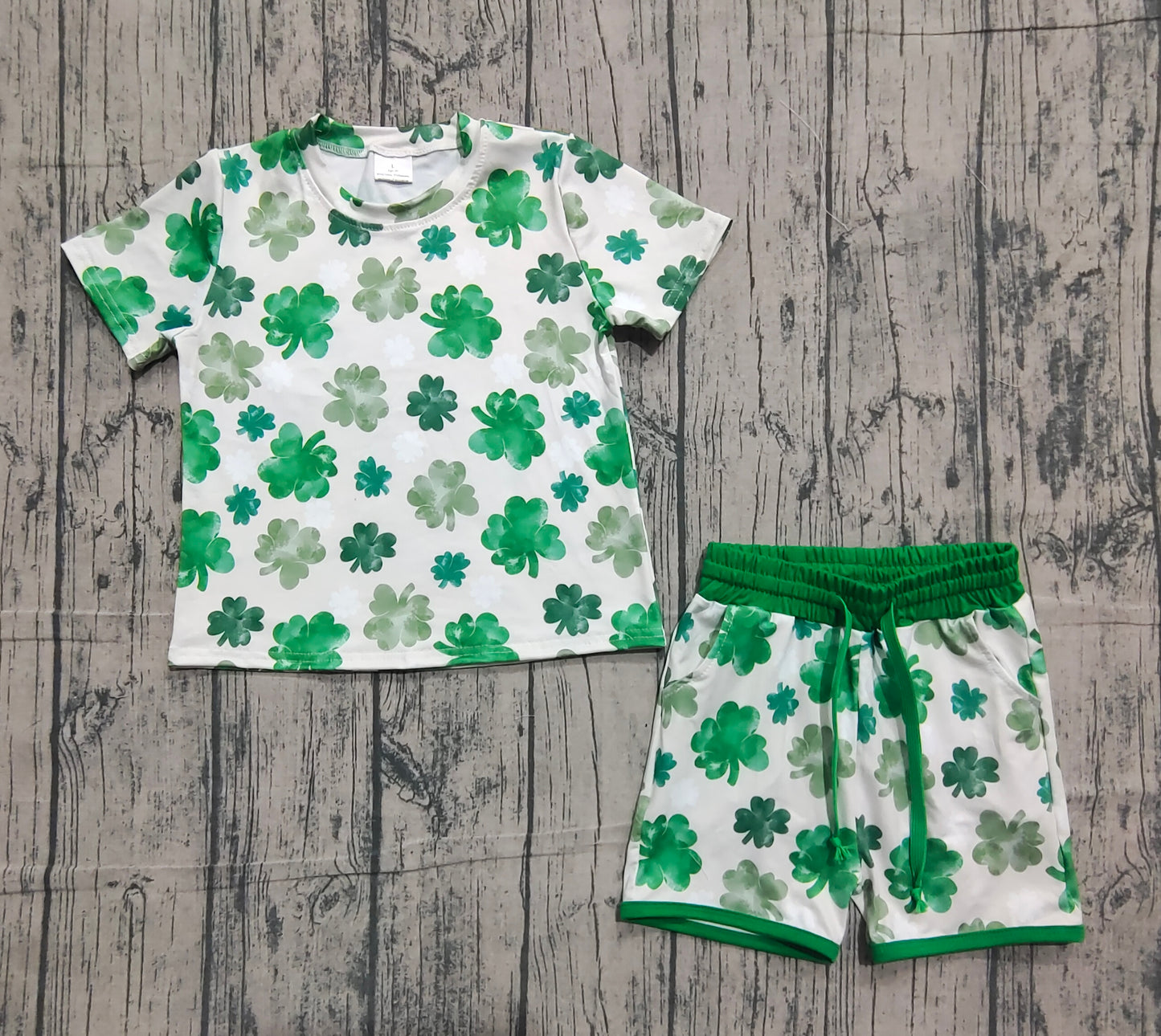 pre order st patrick girl shorts set