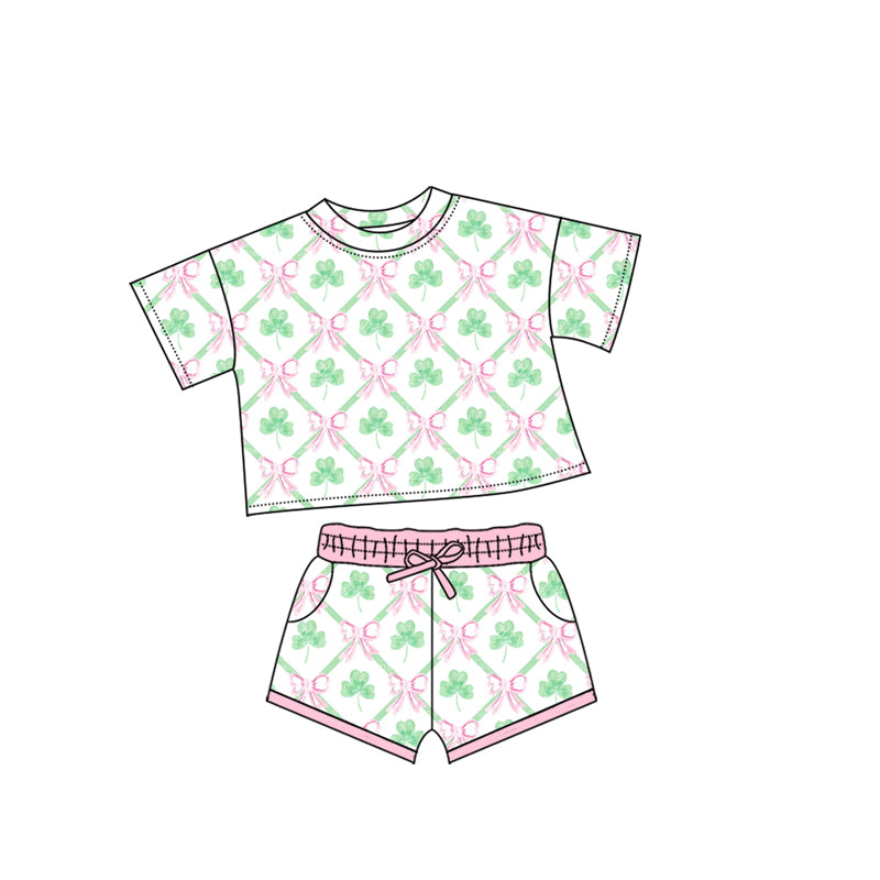 pre order st patrick girl shorts set