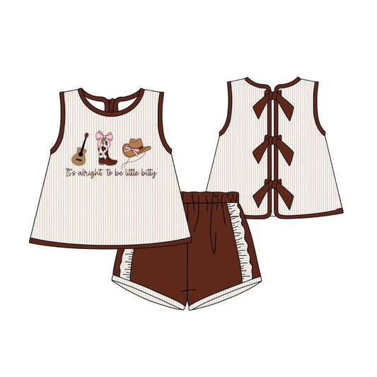 pre order it's alright to be little bitty girl shorts set