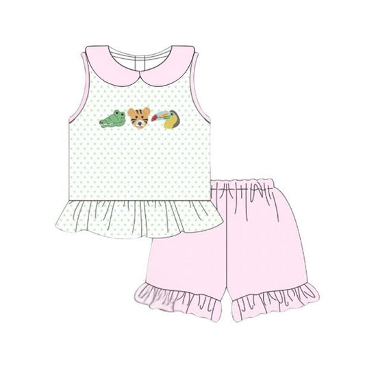 pre order zoo animal girl shorts set