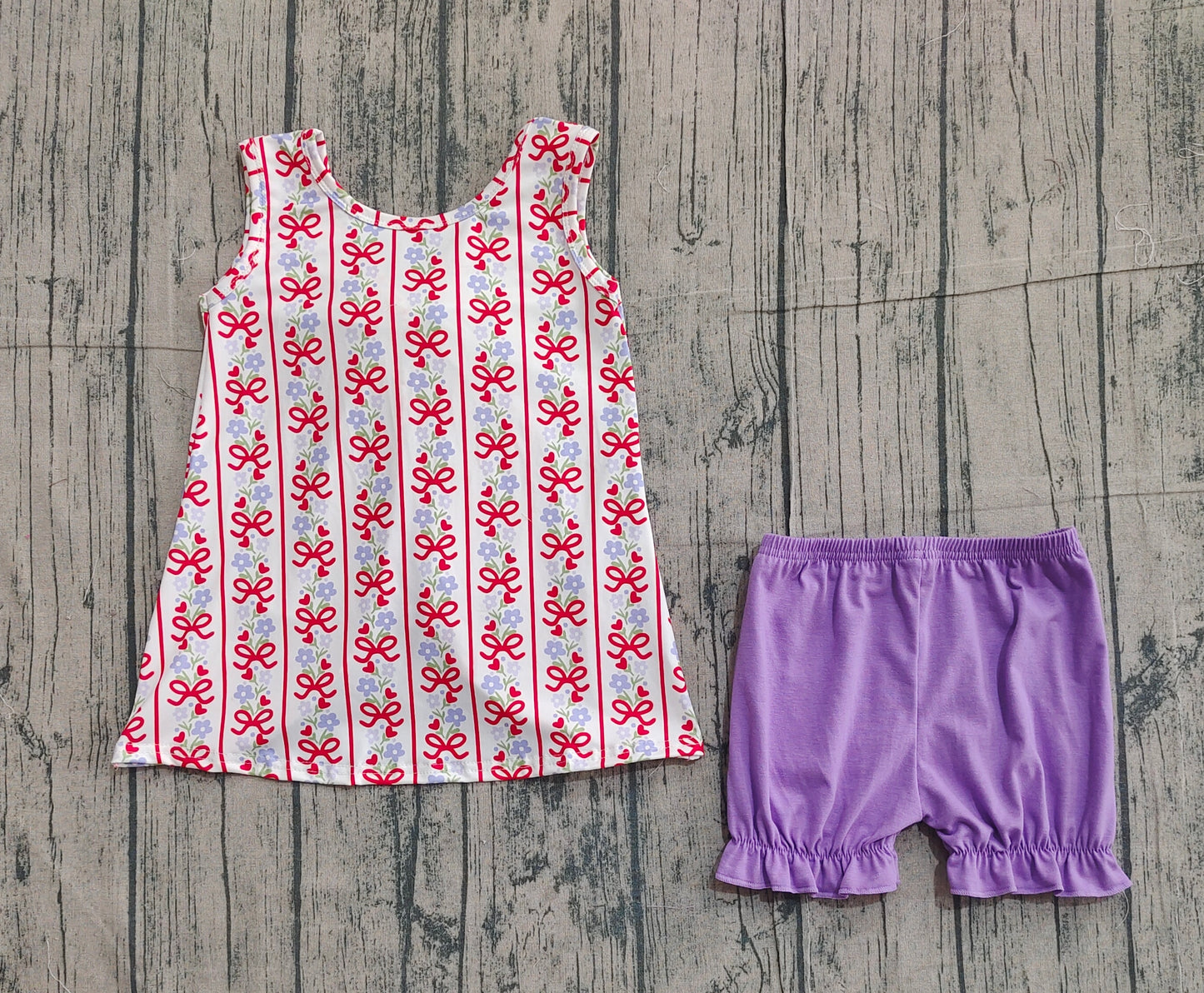 pre order red bow bloomer set