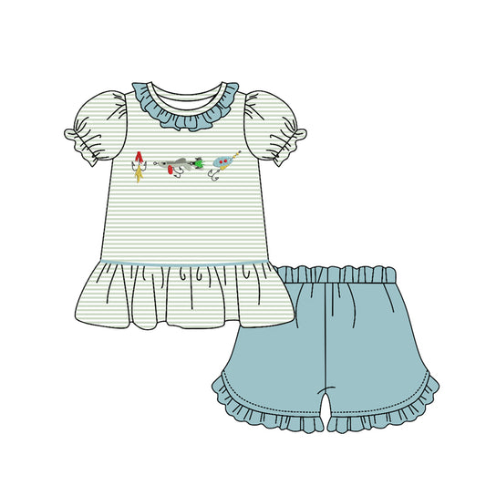 pre order fish hook shorts set