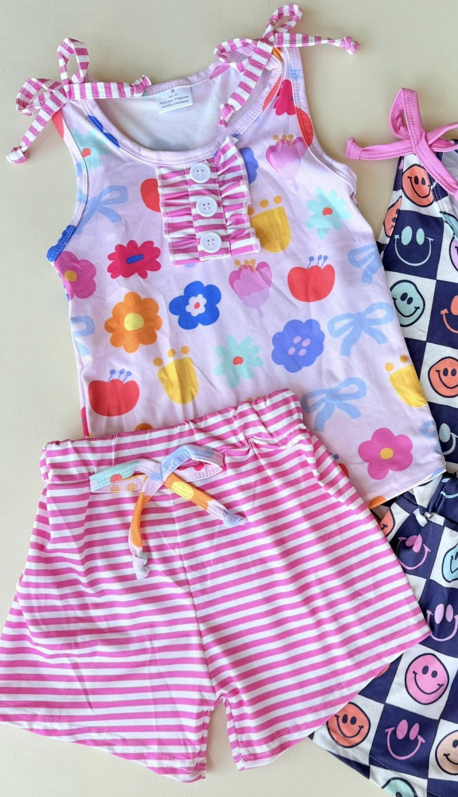pre order pretty flower tank shorts set