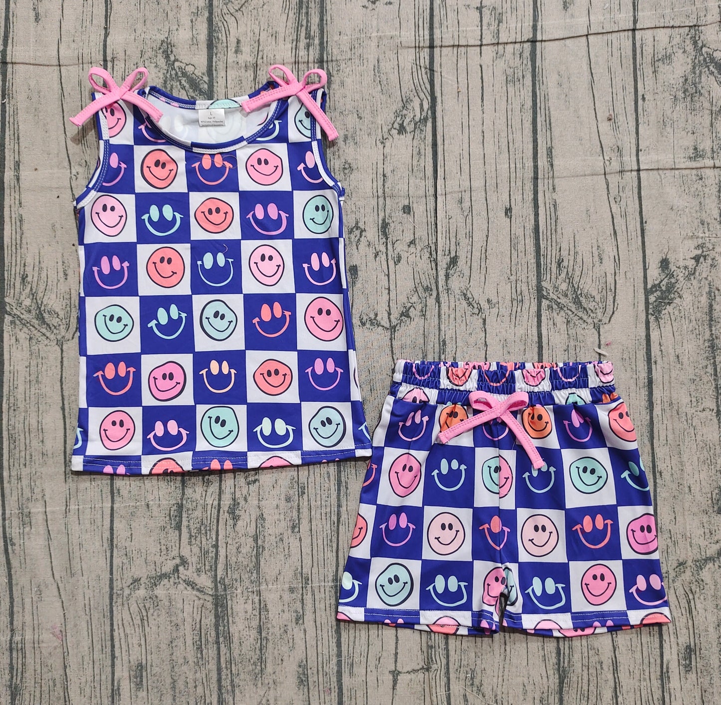pre order pretty smiley tank shorts set