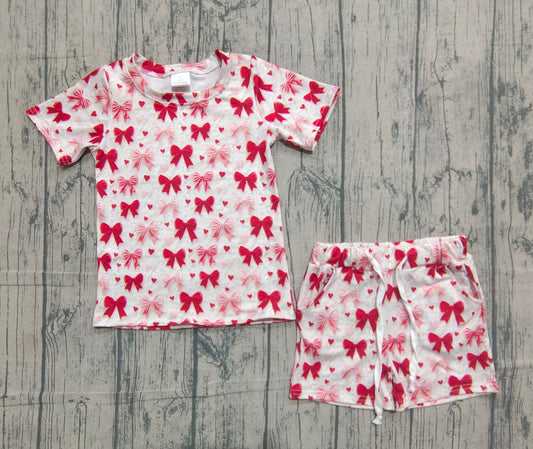 pre order red coquette shorts set