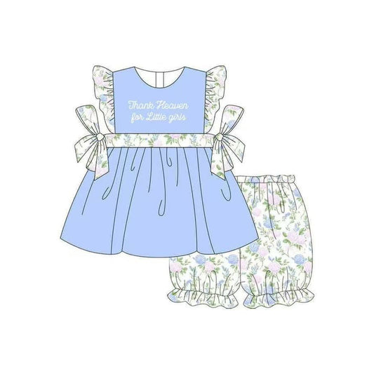 pre order thank heaven for little girl floral bloomer set