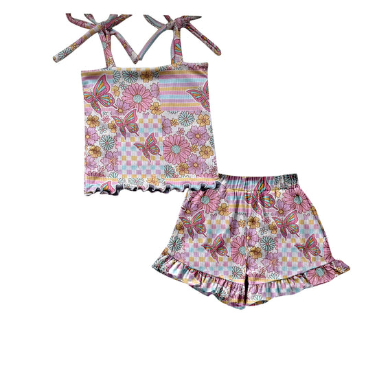 pre order butterfly girl shorts set