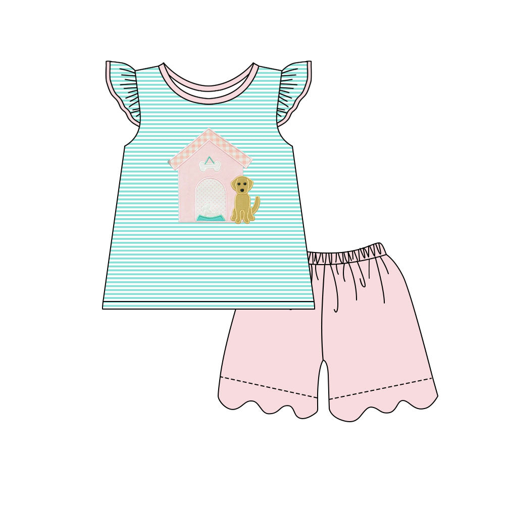 pre order dog house girl shorts set