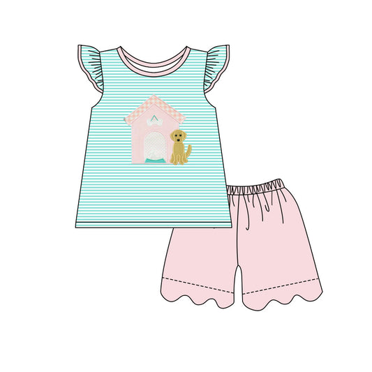 pre order dog house girl shorts set