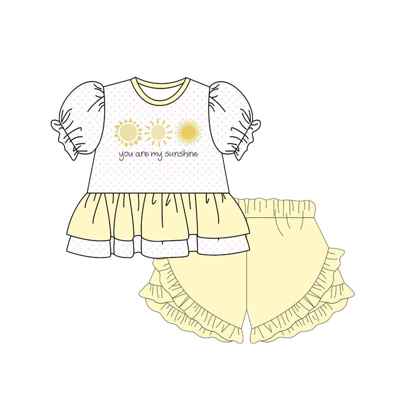 pre order you are my sunshine girl shorts set