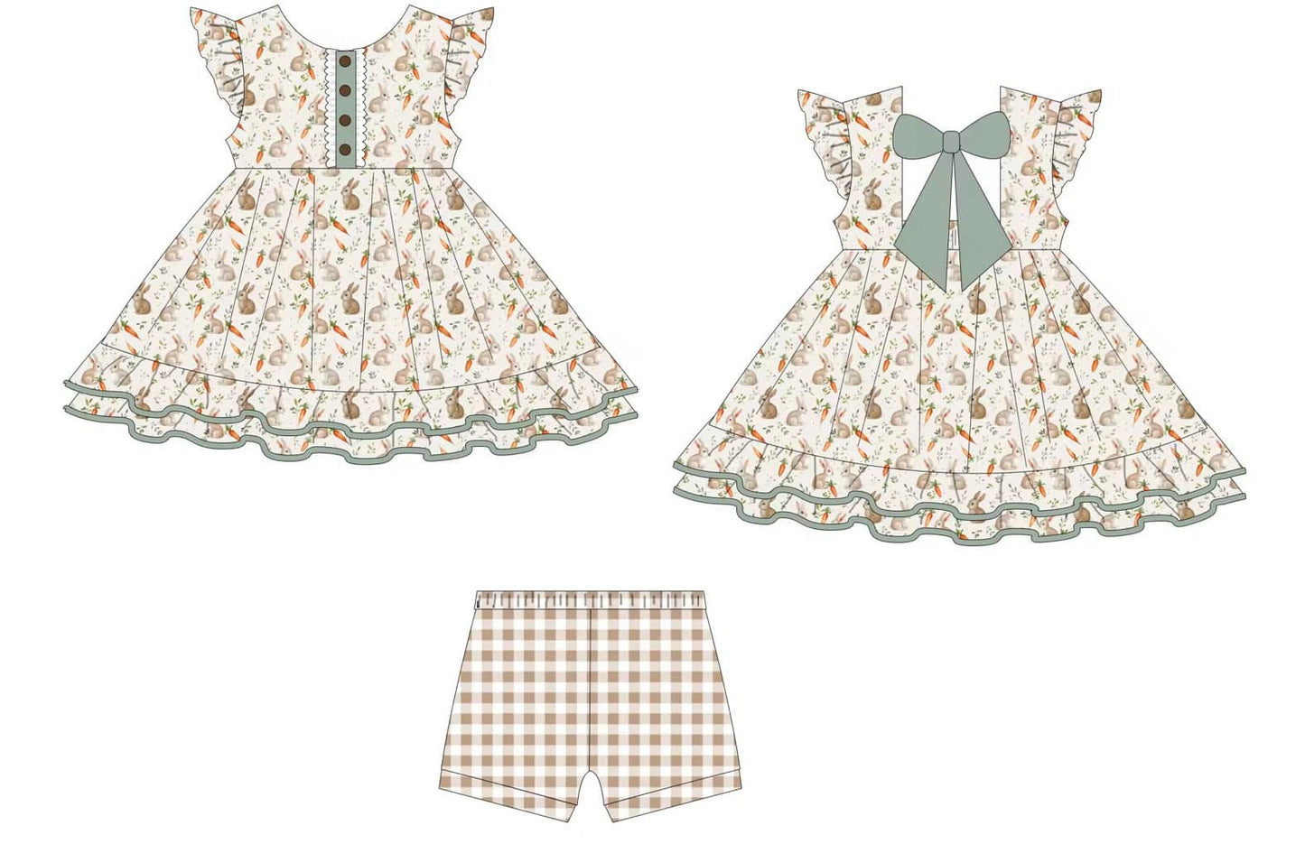 pre order easter girl shorts set