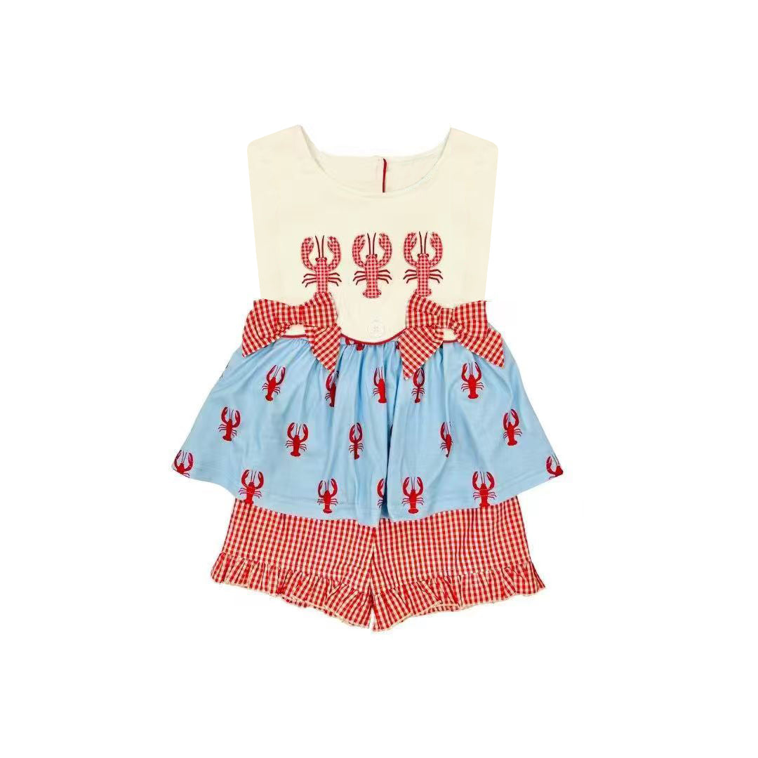 pre order lobster girl shorts set