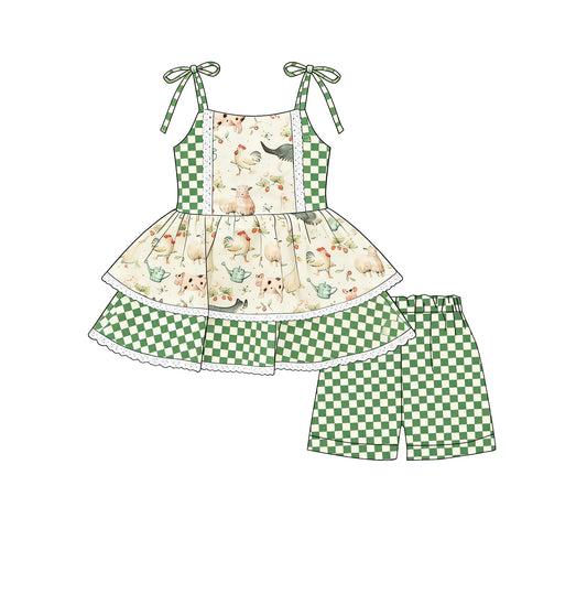 pre order farm animal shorts set