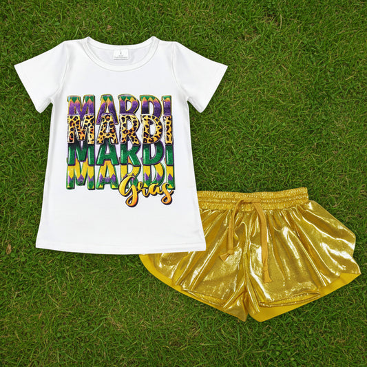 Mardi gras shorts set