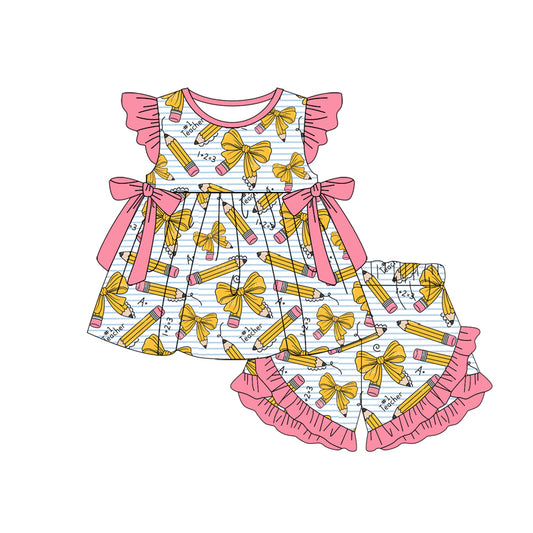 pre order pencil coquette shorts set