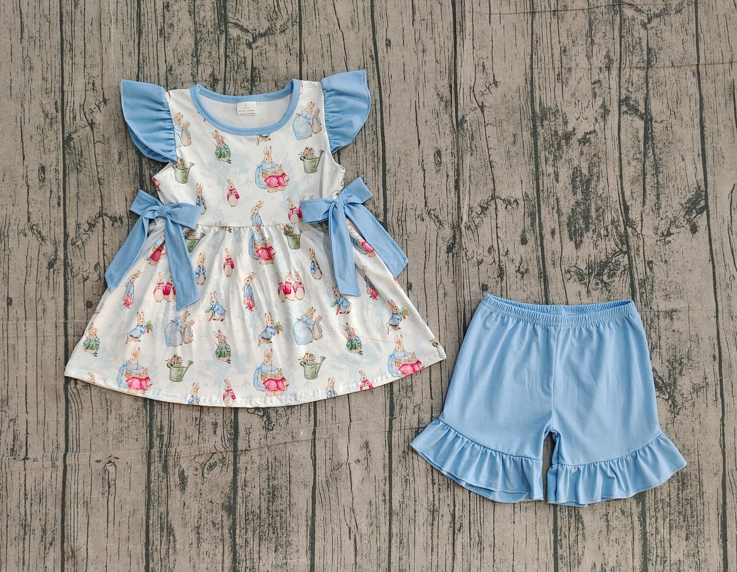 pre order peter rabbit  shorts set girl easter clothes