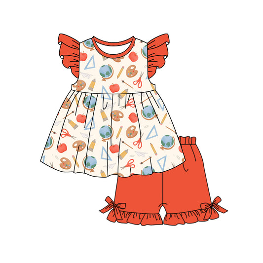 pre order back to school girl shorts set