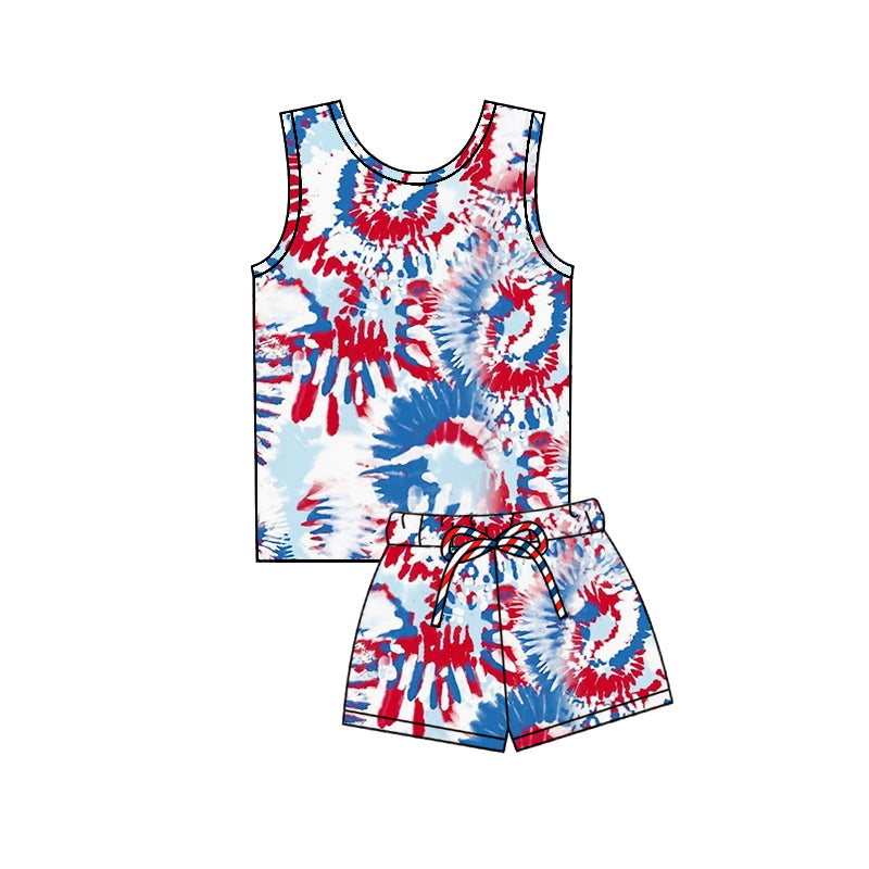pre order 4th of july girl shorts set