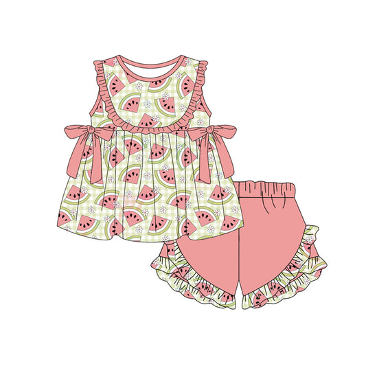 pre order pink watermelon shorts set