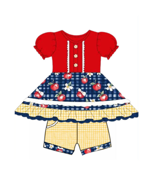 pre order apple shorts set baby girl clothes