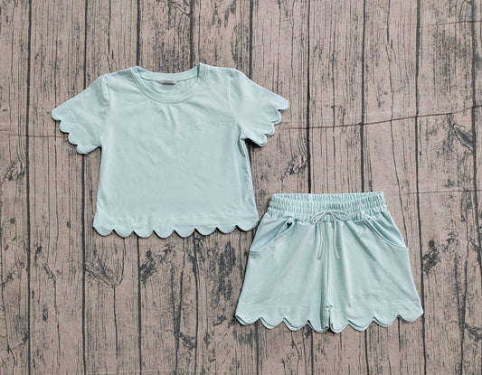 pre order solid color scalloped set