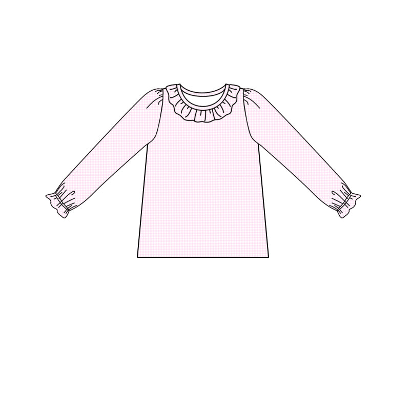 pre order girl pink gingham shirt