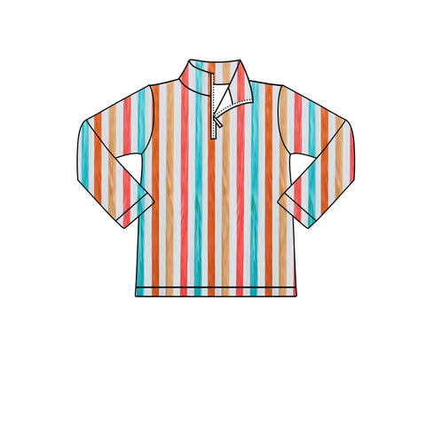 pre order colorful striped zip up pullover kids clothes
