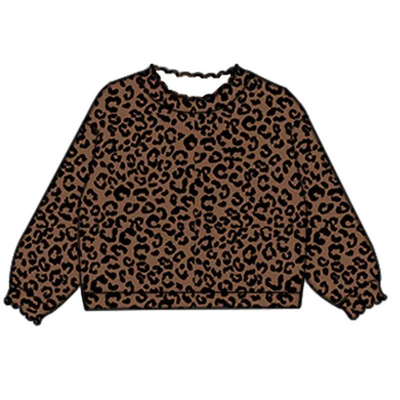 pre order girl leopard pullover shirt