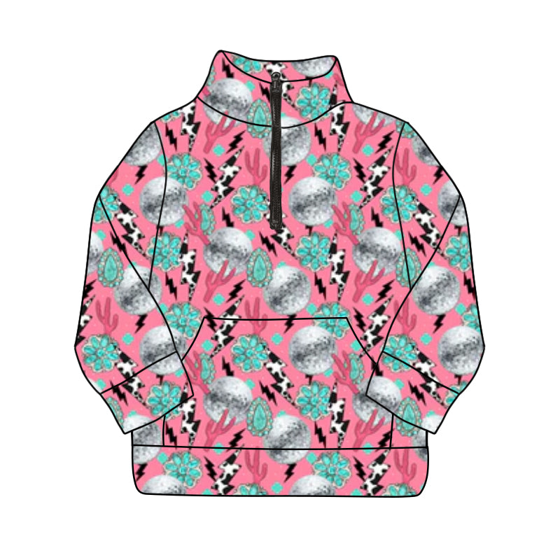 pre order baby girl howdy disco zip pullover