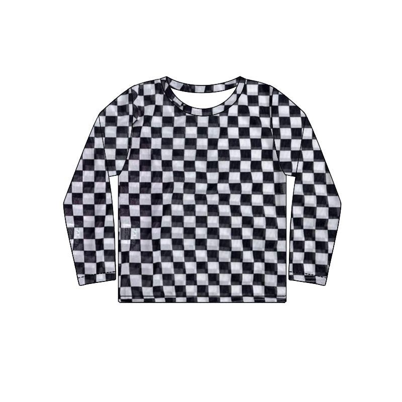 pre order baby boy checkered pullover sweatershirt