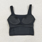 GT1055 USA Warehouse Adult women mauve bra crop top yoga sports vest