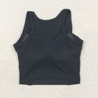 GT1055 USA Warehouse solid racerback sports bra chest padded top womens activewear