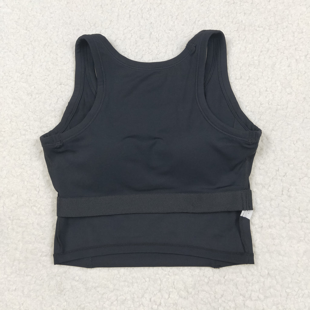 GT1055 USA Warehouse solid racerback sports bra chest padded top womens activewear