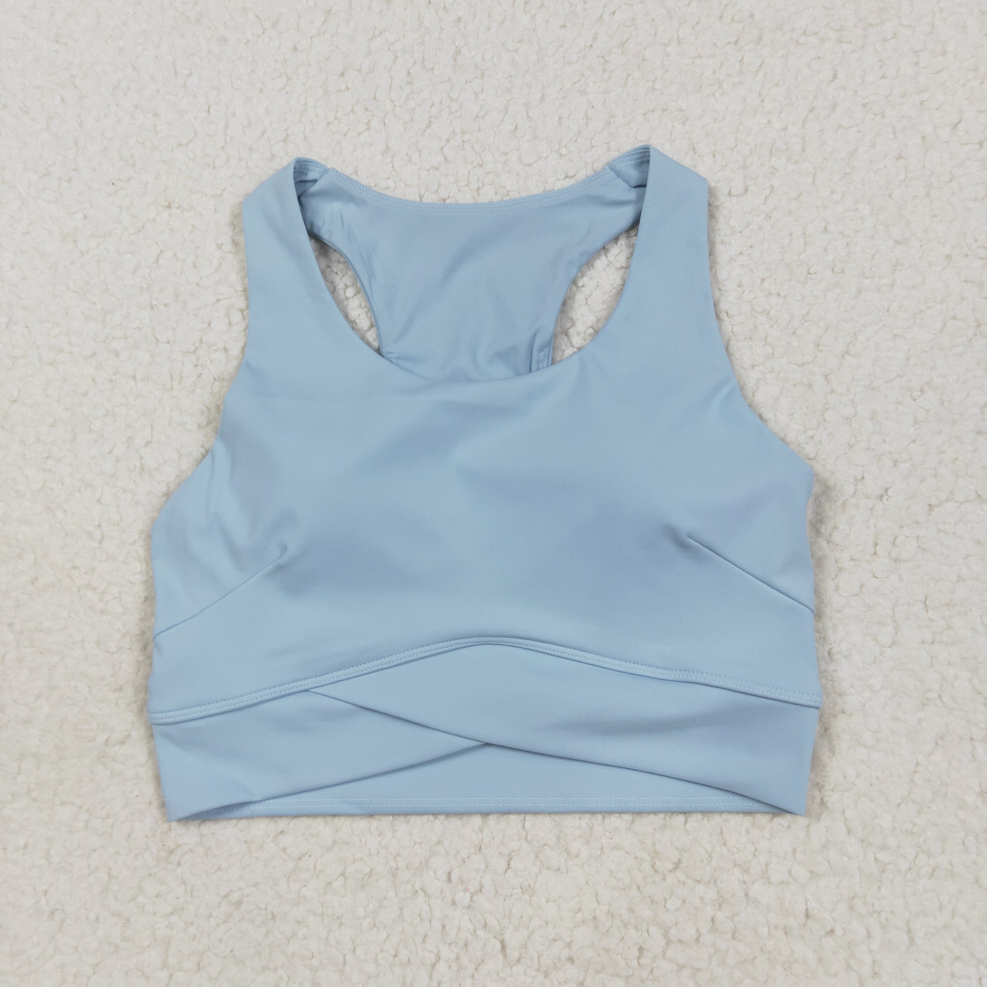 GT1055 USA Warehouse solid racerback sports bra chest padded top womens activewear