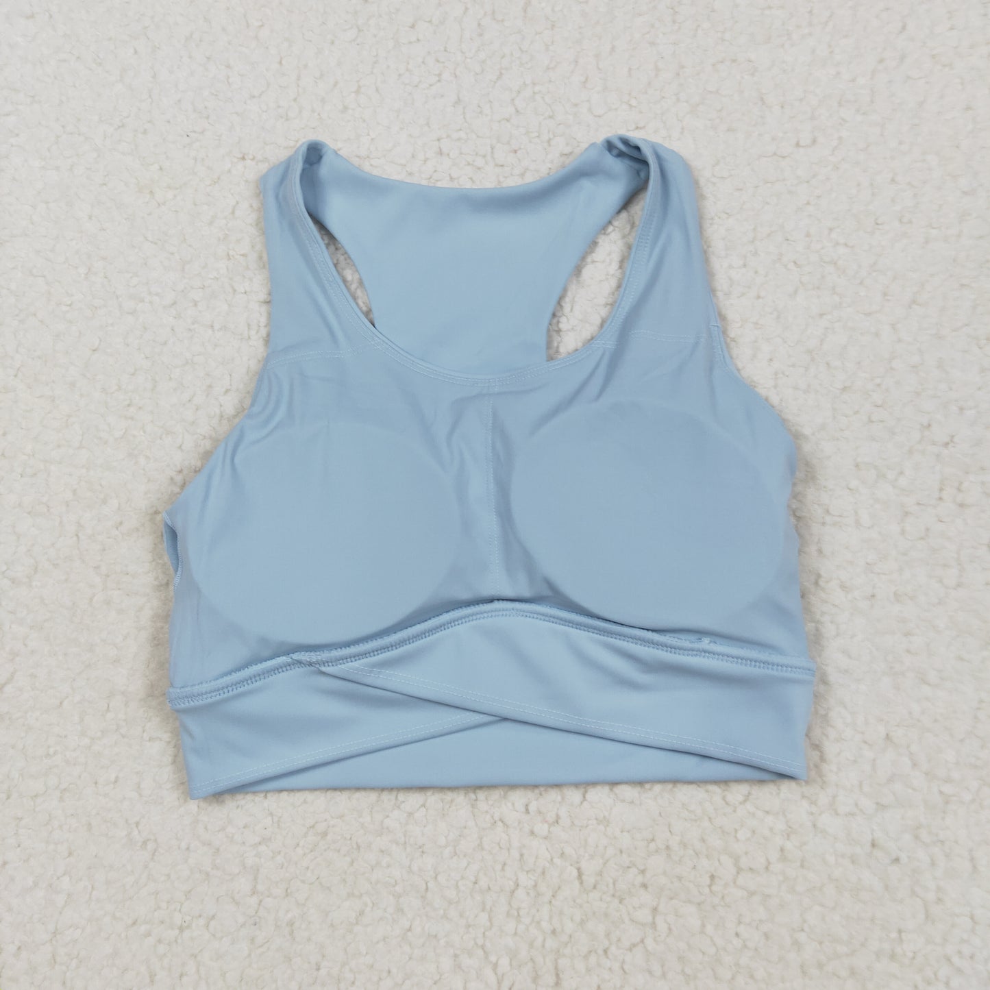 GT1055 USA Warehouse solid racerback sports bra chest padded top womens activewear